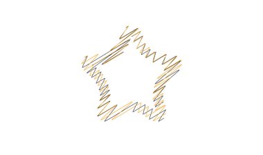 Çizilmiş, eskiz yıldızı. Çizgi çizen yıldız ögesi