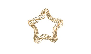 Çizilmiş, eskiz yıldızı. Çizgi çizen yıldız ögesi