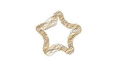 Çizilmiş, eskiz yıldızı. Çizgi çizen yıldız ögesi