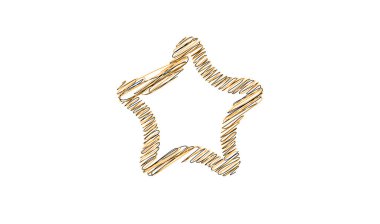 Çizilmiş, eskiz yıldızı. Çizgi çizen yıldız ögesi