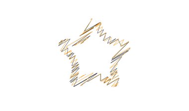 Çizilmiş, eskiz yıldızı. Çizgi çizen yıldız ögesi