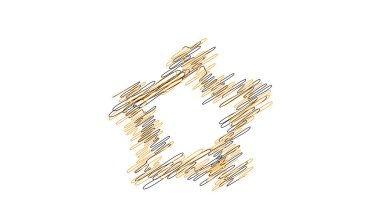 Çizilmiş, eskiz yıldızı. Çizgi çizen yıldız ögesi