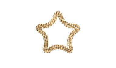 Çizilmiş, eskiz yıldızı. Çizgi çizen yıldız ögesi