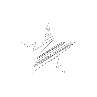 Çizilmiş, eskiz yıldızı. Çizgi çizen yıldız ögesi