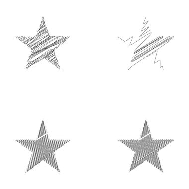 Çizilmiş, eskiz yıldızı. Çizgi çizen yıldız ögesi