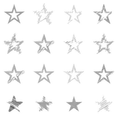 Çizilmiş, eskiz yıldızı. Çizgi çizen yıldız ögesi