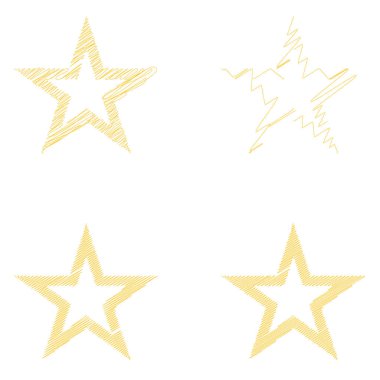 Çizilmiş, eskiz yıldızı. Çizgi çizen yıldız ögesi