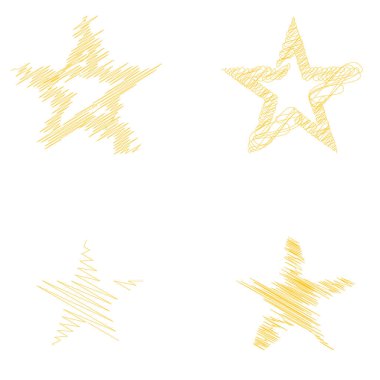 Çizilmiş, eskiz yıldızı. Çizgi çizen yıldız ögesi