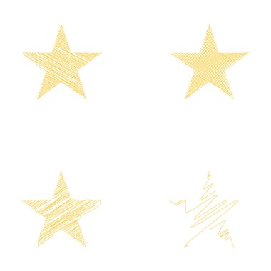 Çizilmiş, eskiz yıldızı. Çizgi çizen yıldız ögesi