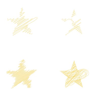 Çizilmiş, eskiz yıldızı. Çizgi çizen yıldız ögesi