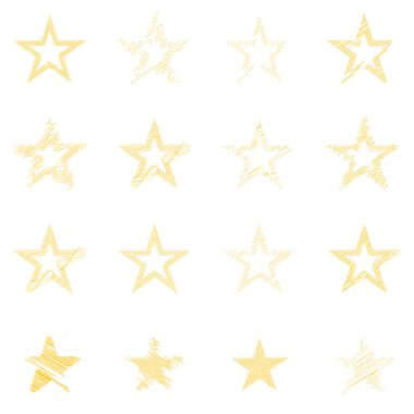 Çizilmiş, eskiz yıldızı. Çizgi çizen yıldız ögesi