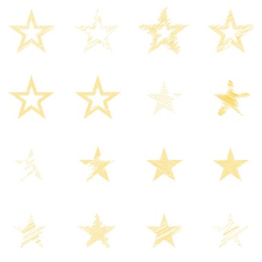 Çizilmiş, eskiz yıldızı. Çizgi çizen yıldız ögesi