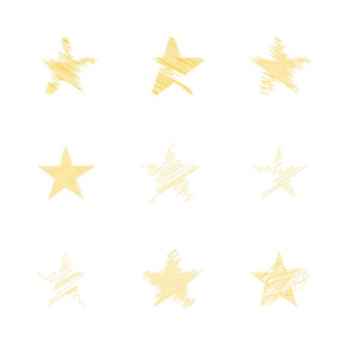 Çizilmiş, eskiz yıldızı. Çizgi çizen yıldız ögesi