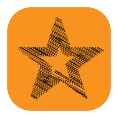 Çizilmiş, eskiz yıldızı. Çizgi çizen yıldız ögesi