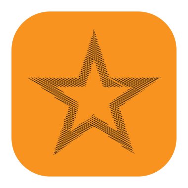 Çizilmiş, eskiz yıldızı. Çizgi çizen yıldız ögesi