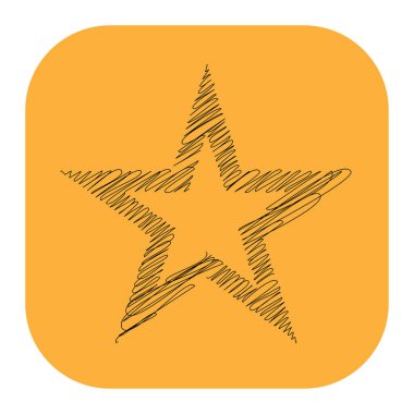 Çizilmiş, eskiz yıldızı. Çizgi çizen yıldız ögesi