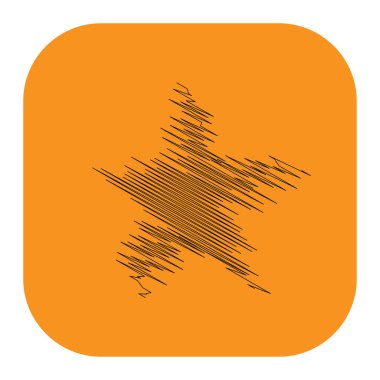 Çizilmiş, eskiz yıldızı. Çizgi çizen yıldız ögesi