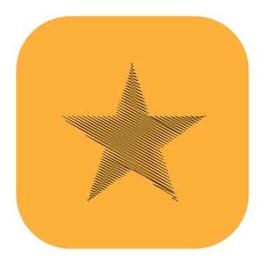 Çizilmiş, eskiz yıldızı. Çizgi çizen yıldız ögesi