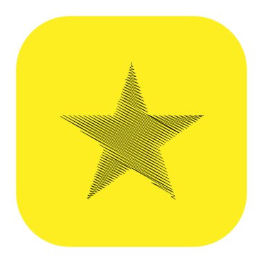 Çizilmiş, eskiz yıldızı. Çizgi çizen yıldız ögesi