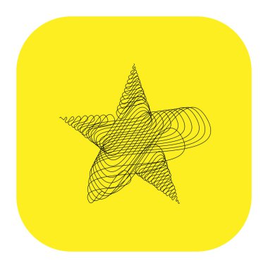 Çizilmiş, eskiz yıldızı. Çizgi çizen yıldız ögesi