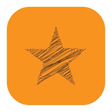 Çizilmiş, eskiz yıldızı. Çizgi çizen yıldız ögesi