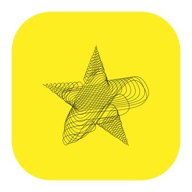 Çizilmiş, eskiz yıldızı. Çizgi çizen yıldız ögesi