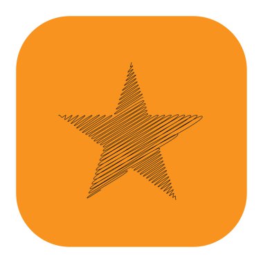 Çizilmiş, eskiz yıldızı. Çizgi çizen yıldız ögesi