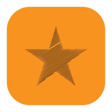 Çizilmiş, eskiz yıldızı. Çizgi çizen yıldız ögesi