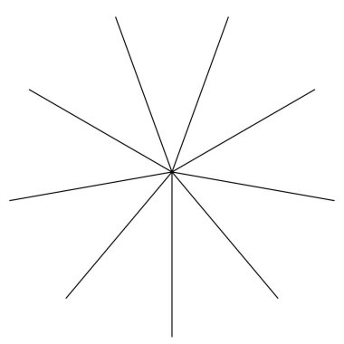 Radyal, dairesel çizgiler ögesi birleştiriliyor