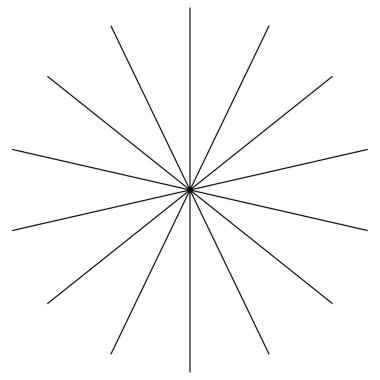 Radyal, dairesel çizgiler ögesi birleştiriliyor