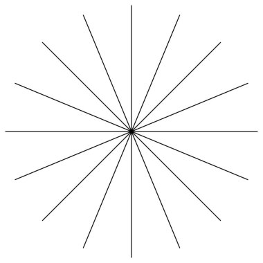 Radyal, dairesel çizgiler ögesi birleştiriliyor