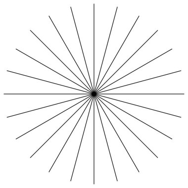 Radyal, dairesel çizgiler ögesi birleştiriliyor