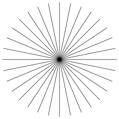 Radyal, dairesel çizgiler ögesi birleştiriliyor