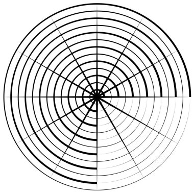 Radyal, dairesel çizgiler ögesi birleştiriliyor