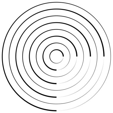 Radyal, dairesel çizgiler ögesi birleştiriliyor