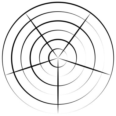 Radyal, dairesel çizgiler ögesi birleştiriliyor