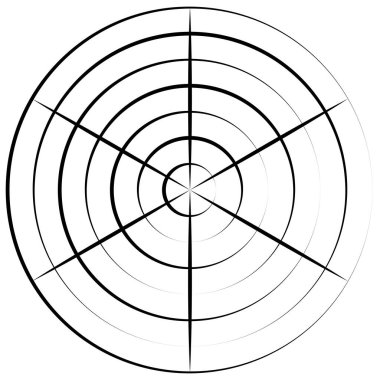 Radyal, dairesel çizgiler ögesi birleştiriliyor