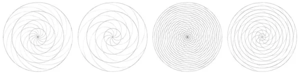 Spirale Abstraite Tourbillon Élément Tourbillonnant Volute Vecteur Hélice Illustration Vectorielle — Image vectorielle