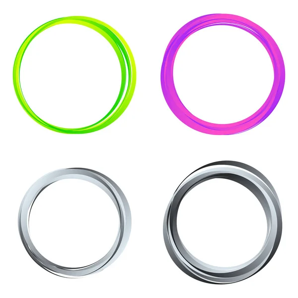 Random Circles Rings Circular Element — Vector de stock