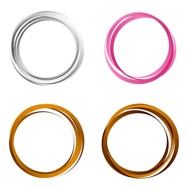 Random Circles Rings Circular Element — Stok Vektör