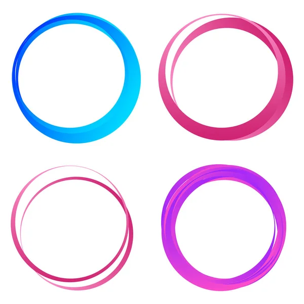 Random Circles Rings Circular Element — Stock Vector