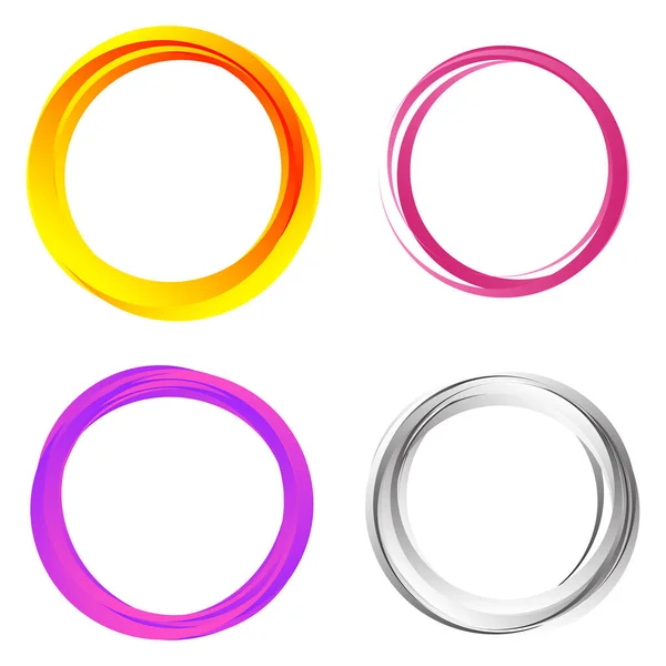 Random Circles Rings Circular Element — Vettoriale Stock