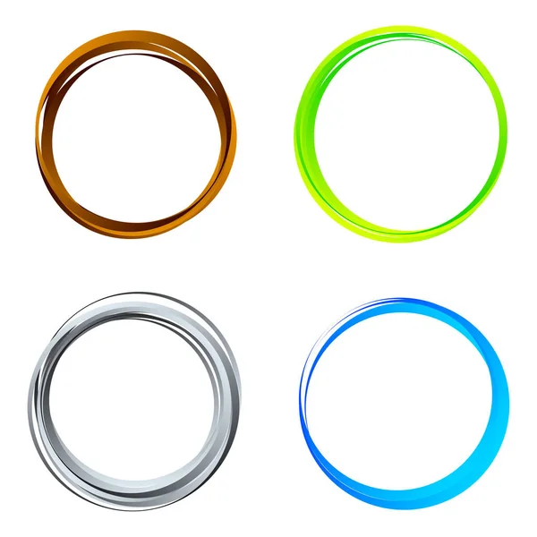 Círculos Aleatórios Anéis Elemento Circular —  Vetores de Stock