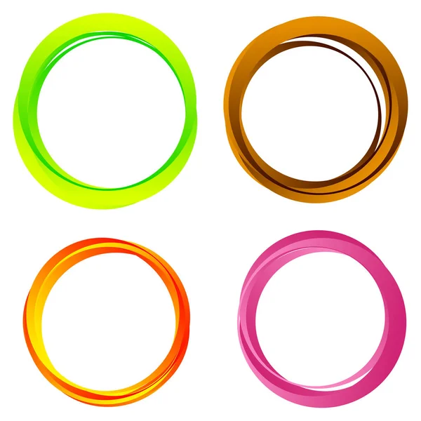 Random Circles Rings Circular Element — Vector de stock