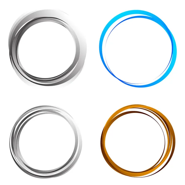 Random Circles Rings Circular Element — Stok Vektör