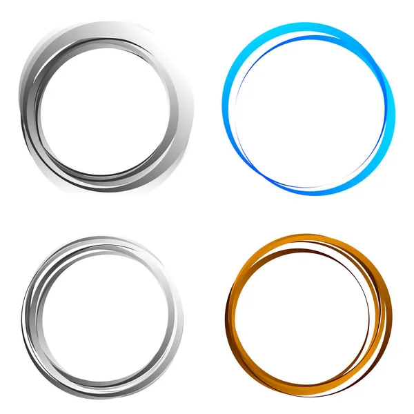 Random Circles Rings Circular Element — 스톡 벡터