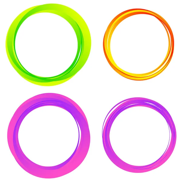 Τυχαία Κύκλους Δακτύλιοι Κυκλικό Στοιχείο — Διανυσματικό Αρχείο