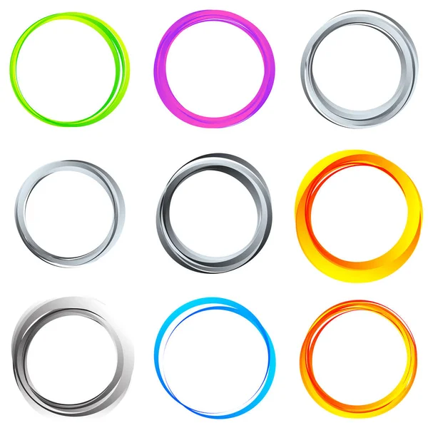 Random Circles Rings Circular Element — Vector de stock