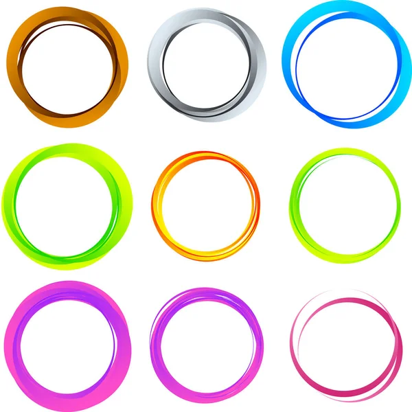 Random Circles Rings Circular Element — 스톡 벡터