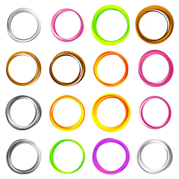 Random Circles Rings Circular Element — 스톡 벡터